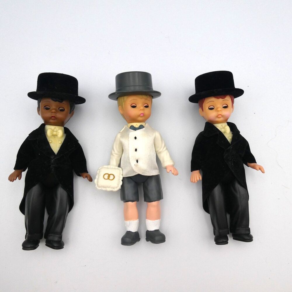 Madame Alexander 5" McDonald's Wedding Party Dolls Lot 3 Groomsmen Ring Bearer